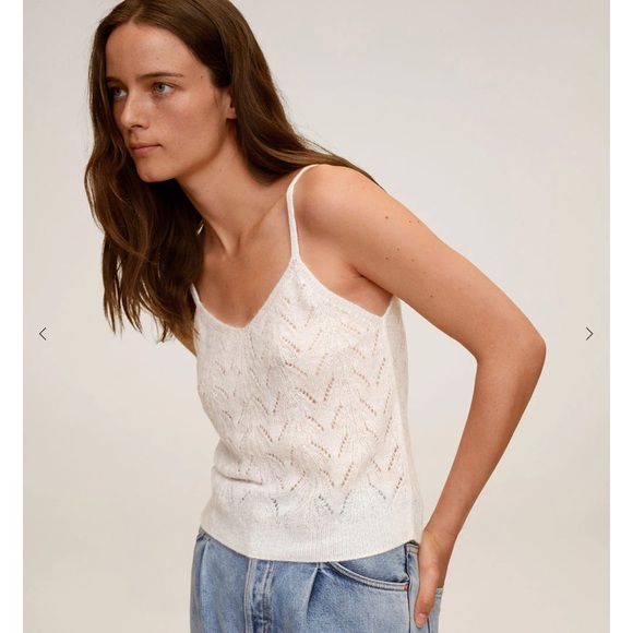 MANGO open work knit top - Picture 2 of 11